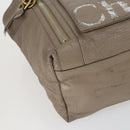 Chloe Tote Bag Leather 2 Set Black Beige Auth bs31501-8