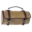 CHANEL Hand Bag Coated Canvas Beige Silver CC Auth bs31502-1