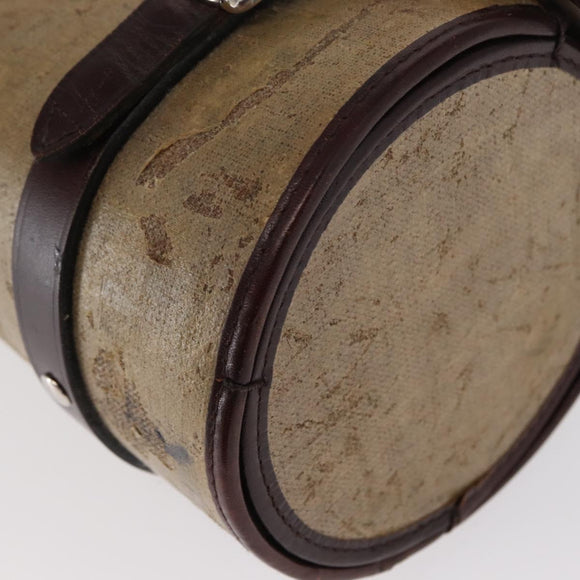 CHANEL Hand Bag Coated Canvas Beige Silver CC Auth bs31502