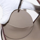 CHANEL Hand Bag Coated Canvas Beige Silver CC Auth bs31502-19