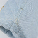 CHANEL Chain Shoulder Bag Canvas Light Blue gold CC Auth bs31503-10