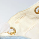 CHANEL Chain Shoulder Bag Canvas Light Blue gold CC Auth bs31503-11