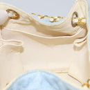 CHANEL Chain Shoulder Bag Canvas Light Blue gold CC Auth bs31503-13