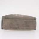 CHANEL Deauville line Chain Tote Bag Canvas Gray Silver CC Auth bs31505-5