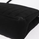 CHANEL Mademoiselle Shoulder Bag Cotton Black Gold CC Auth bs31506-13