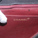 CHANEL Mademoiselle Shoulder Bag Cotton Black Gold CC Auth bs31506-17