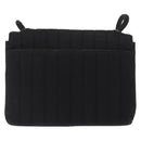 CHANEL Mademoiselle Shoulder Bag Cotton Black Gold CC Auth bs31506-2