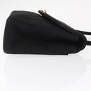 CHANEL Mademoiselle Shoulder Bag Cotton Black Gold CC Auth bs31506-3