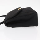 CHANEL Mademoiselle Shoulder Bag Cotton Black Gold CC Auth bs31506-5