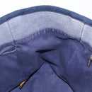 CHANEL Deauville line Chain Tote Bag Canvas Navy Silver CC Auth bs31507-20