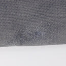 CHANEL Deauville line Chain Tote Bag Canvas Navy Silver CC Auth bs31507-3