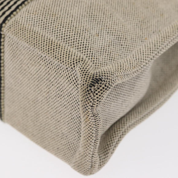 HERMES New Fourre Tout PM Tote Bag Canvas Gray Silver Auth bs31508