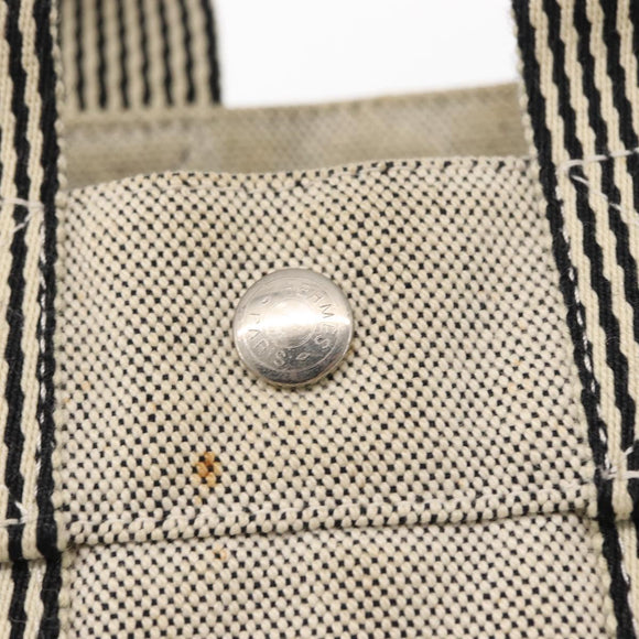 HERMES New Fourre Tout PM Tote Bag Canvas Gray Silver Auth bs31508