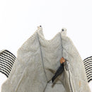 HERMES New Fourre Tout PM Tote Bag Canvas Gray Silver Auth bs31508-21