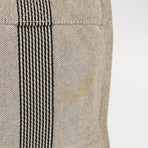 HERMES New Fourre Tout PM Tote Bag Canvas Gray Silver Auth bs31508