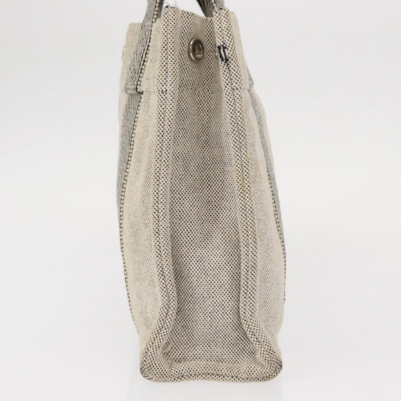 HERMES New Fourre Tout PM Tote Bag Canvas Gray Silver Auth bs31508