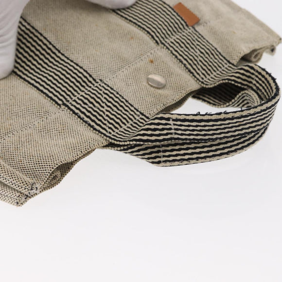 HERMES New Fourre Tout PM Tote Bag Canvas Gray Silver Auth bs31508