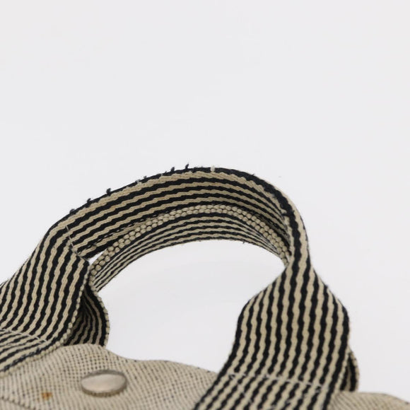 HERMES New Fourre Tout PM Tote Bag Canvas Gray Silver Auth bs31508