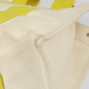 HERMES Bora Bora MM Hand Bag Canvas Yellow Silver Auth bs31509-10