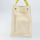 HERMES Bora Bora MM Hand Bag Canvas Yellow Silver Auth bs31509-5