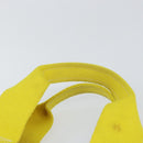 HERMES Bora Bora MM Hand Bag Canvas Yellow Silver Auth bs31509-8