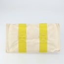 HERMES Bora Bora MM Hand Bag Canvas Yellow Silver Auth bs31509-9