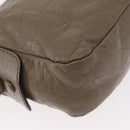 Chloe Shoulder Bag Leather 2way Gray Gold Auth bs31510-18