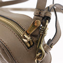 Chloe Shoulder Bag Leather 2way Gray Gold Auth bs31510-9