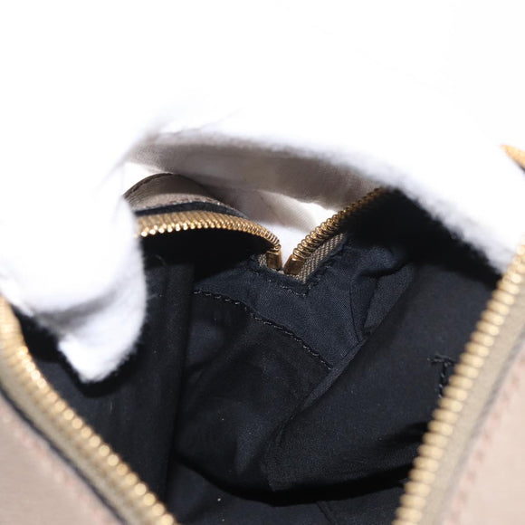 Chloe Shoulder Bag Leather 2way Gray Gold Auth bs31510