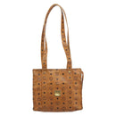 MCM Logogram Vicetos Tote Bag PVC Leather Brown Gold Auth bs31511-13