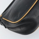 CELINE Shoulder Bag Leather Black Gold Auth bs31512-16