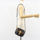 CELINE Shoulder Bag Leather Black Gold Auth bs31512-23