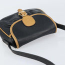 CELINE Shoulder Bag Leather Black Gold Auth bs31512-6
