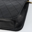 CHANEL Matelasse Chain Shoulder Bag Lamb Skin Black Gold CC Auth bs31513-15