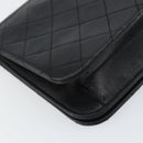 CHANEL Matelasse Chain Shoulder Bag Lamb Skin Black Gold CC Auth bs31513-16