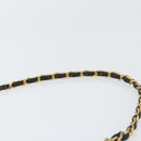 CHANEL Matelasse Chain Shoulder Bag Lamb Skin Black Gold CC Auth bs31513-8