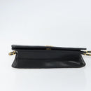 CHANEL Matelasse Chain Shoulder Bag Lamb Skin Black Gold CC Auth bs31513-5