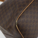 CELINE Macadam Canvas Tote Bag PVC Leather Brown Gold Auth bs31514-13