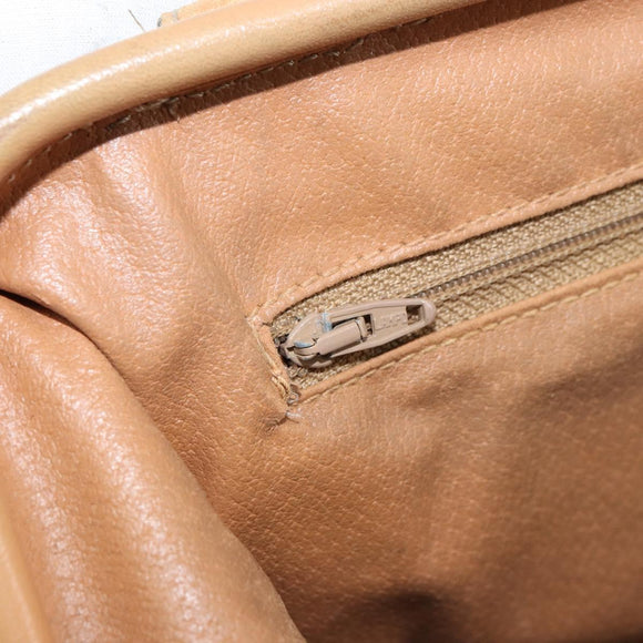 CELINE Macadam Canvas Tote Bag PVC Leather Brown Gold Auth bs31514