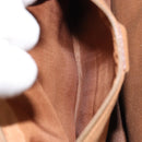 CELINE Macadam Canvas Tote Bag PVC Leather Brown Gold Auth bs31514-21