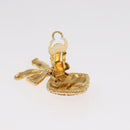 CHANEL Ribbon Earring metal Gold Tone CC Auth bs31515-4