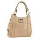 Chloe Tote Bag Leather Beige Gold Auth bs31516-1