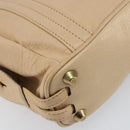 Chloe Tote Bag Leather Beige Gold Auth bs31516-16