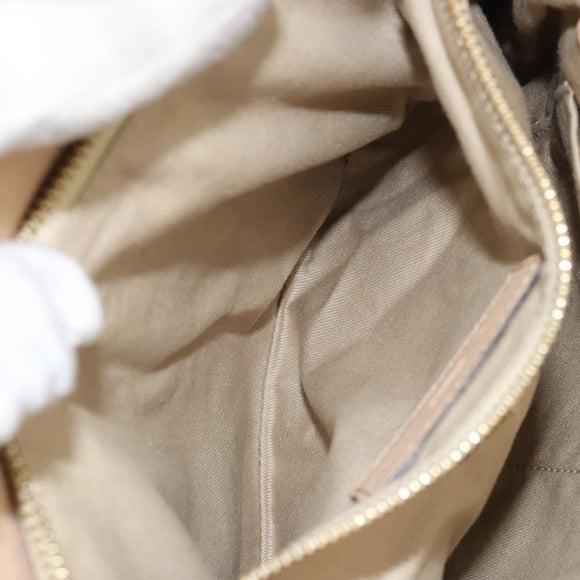 Chloe Tote Bag Leather Beige Gold Auth bs31516