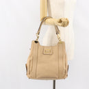 Chloe Tote Bag Leather Beige Gold Auth bs31516-22