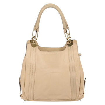 Chloe Tote Bag Leather Beige Gold Auth bs31516 - 0