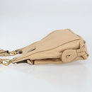 Chloe Tote Bag Leather Beige Gold Auth bs31516-4