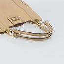 Chloe Tote Bag Leather Beige Gold Auth bs31516-7