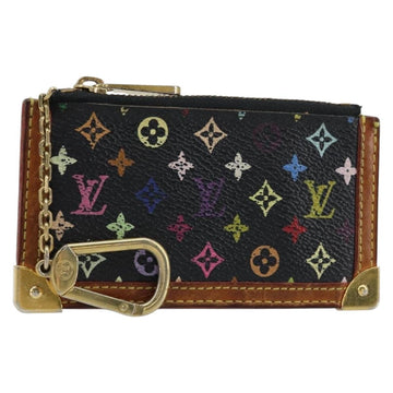 LOUIS VUITTON Multicolor Pochette Cles Coin Purse Black M13664 LV Auth bs31521
