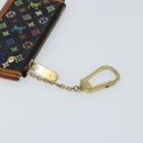 LOUIS VUITTON Multicolor Pochette Cles Coin Purse Black M13664 LV Auth bs31521-8